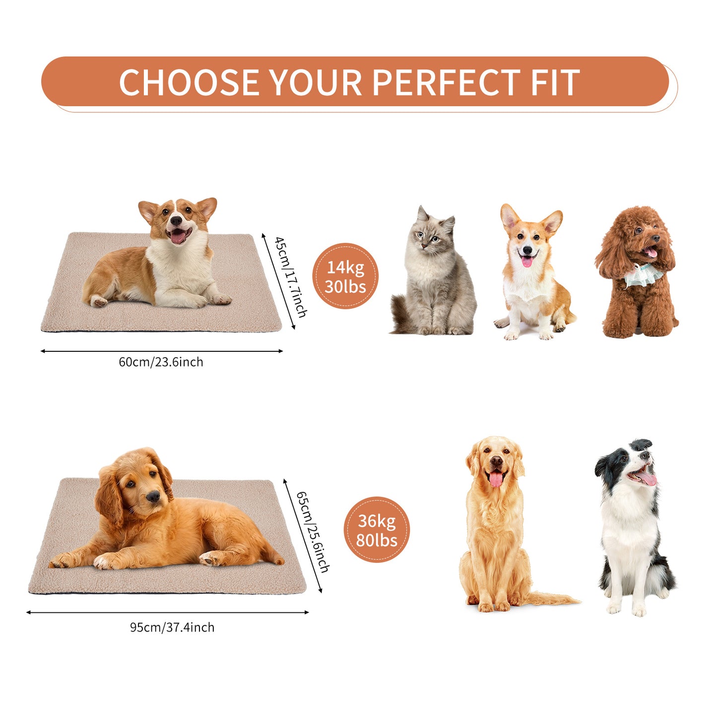 Cozy thermal bed mat for indoor senior dogs