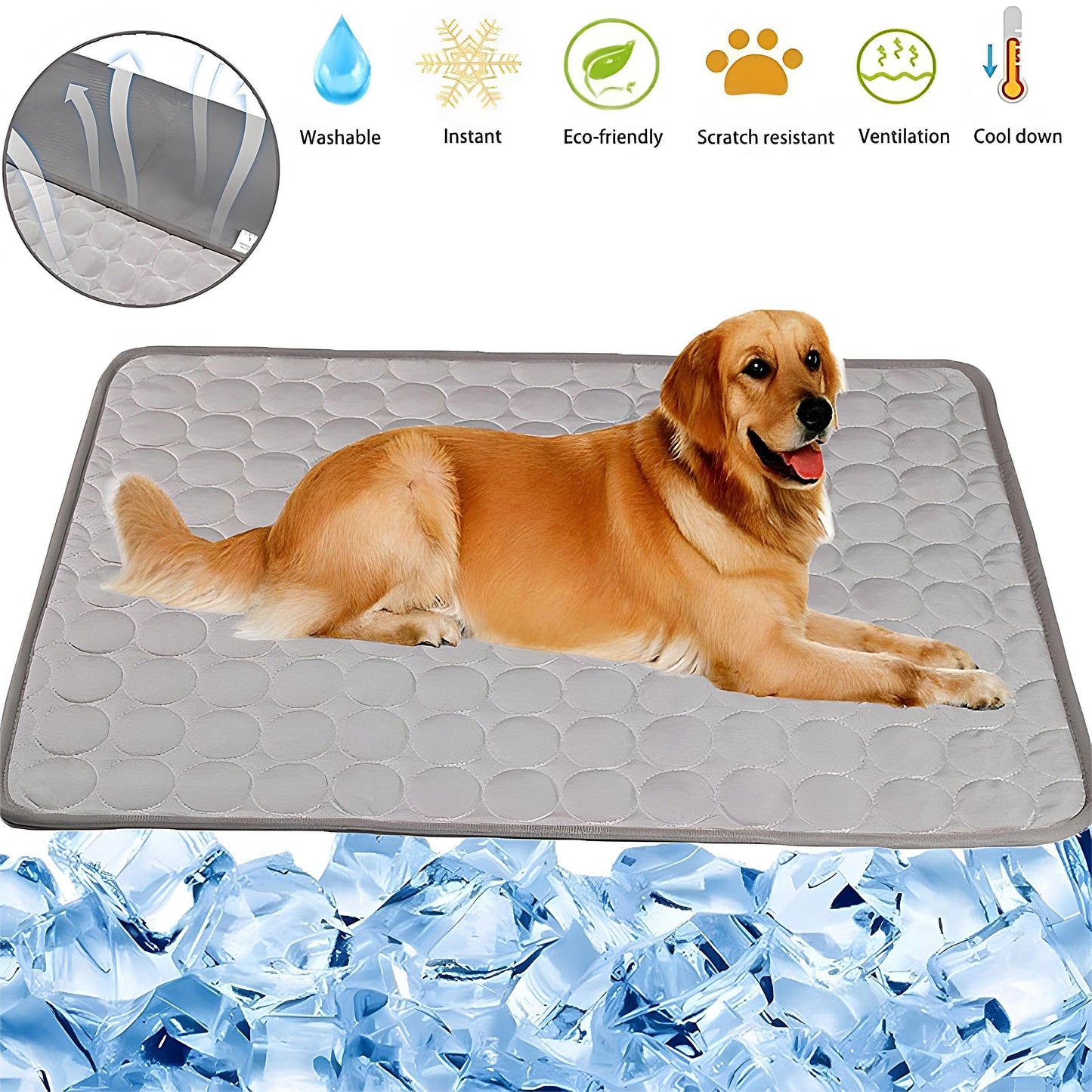 Gentle Cooling Mat for Senior Pups’ Hot Days - Faddy's Pet heaven