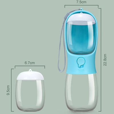 2-in-1 Pet Water Bottle with Snack Storage