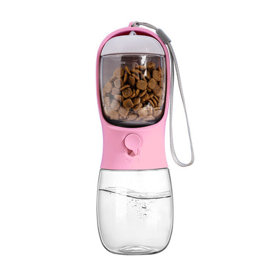 2-in-1 Pet Water Bottle with Snack Storage