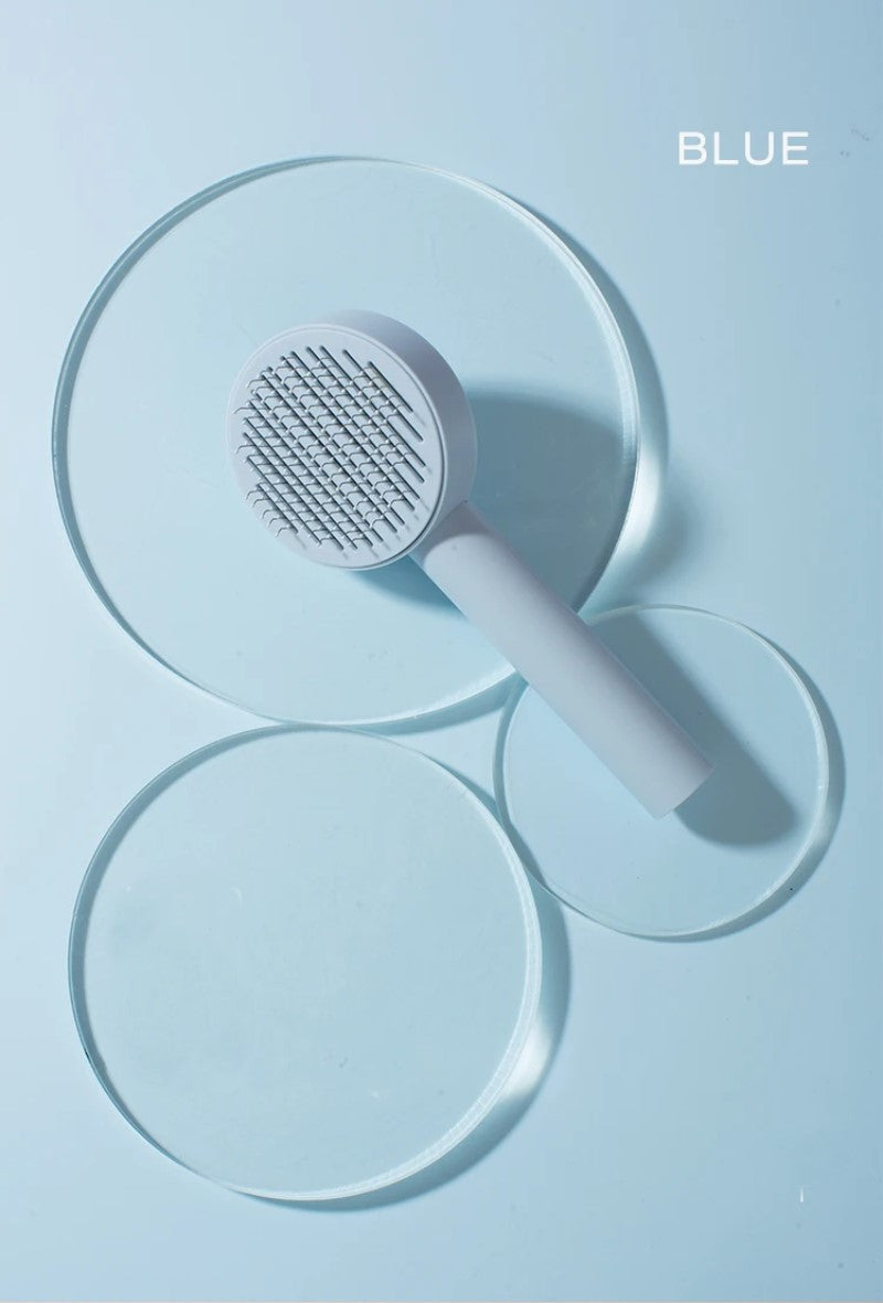 Self-Cleaning Pet Needle Comb for Easy Shedding Control