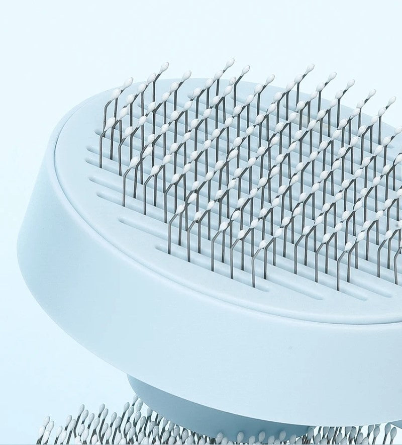 Self-Cleaning Pet Needle Comb for Easy Shedding Control