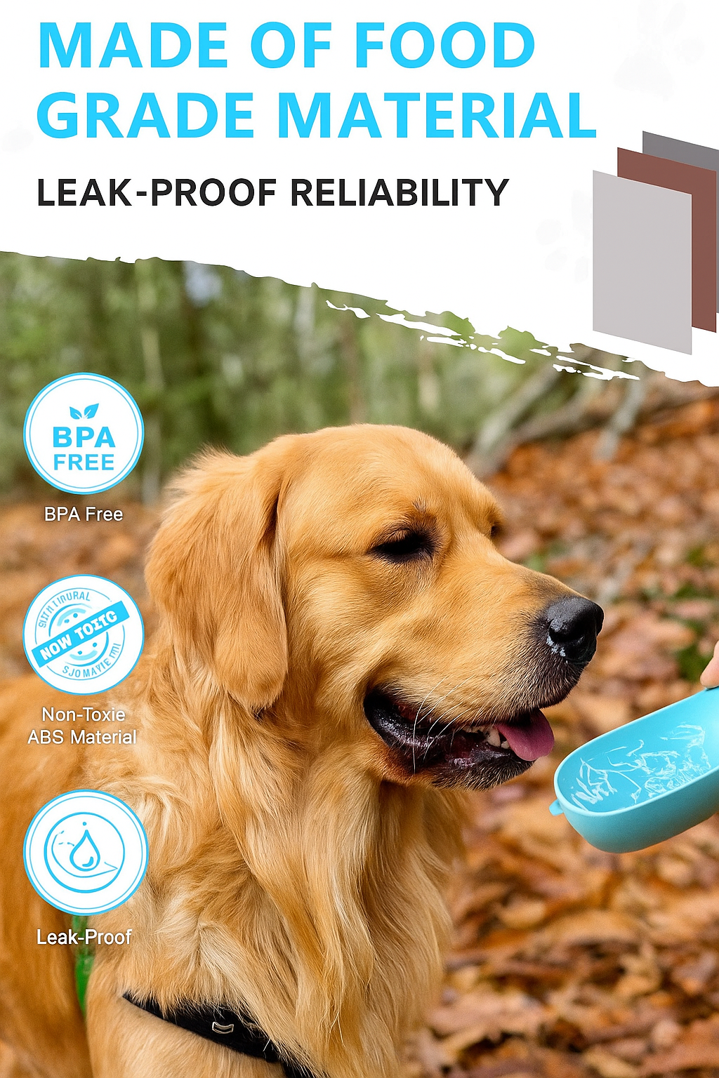 2-in-1 Pet Water Bottle with Snack Storage