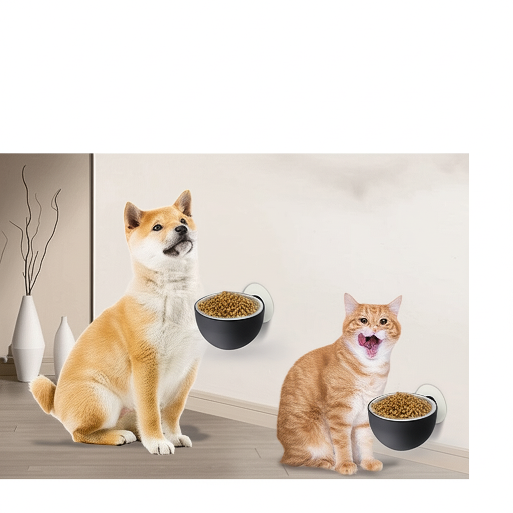 Magnetic Pet Bowl Spill Free Adjustable & Stylish Feeding 