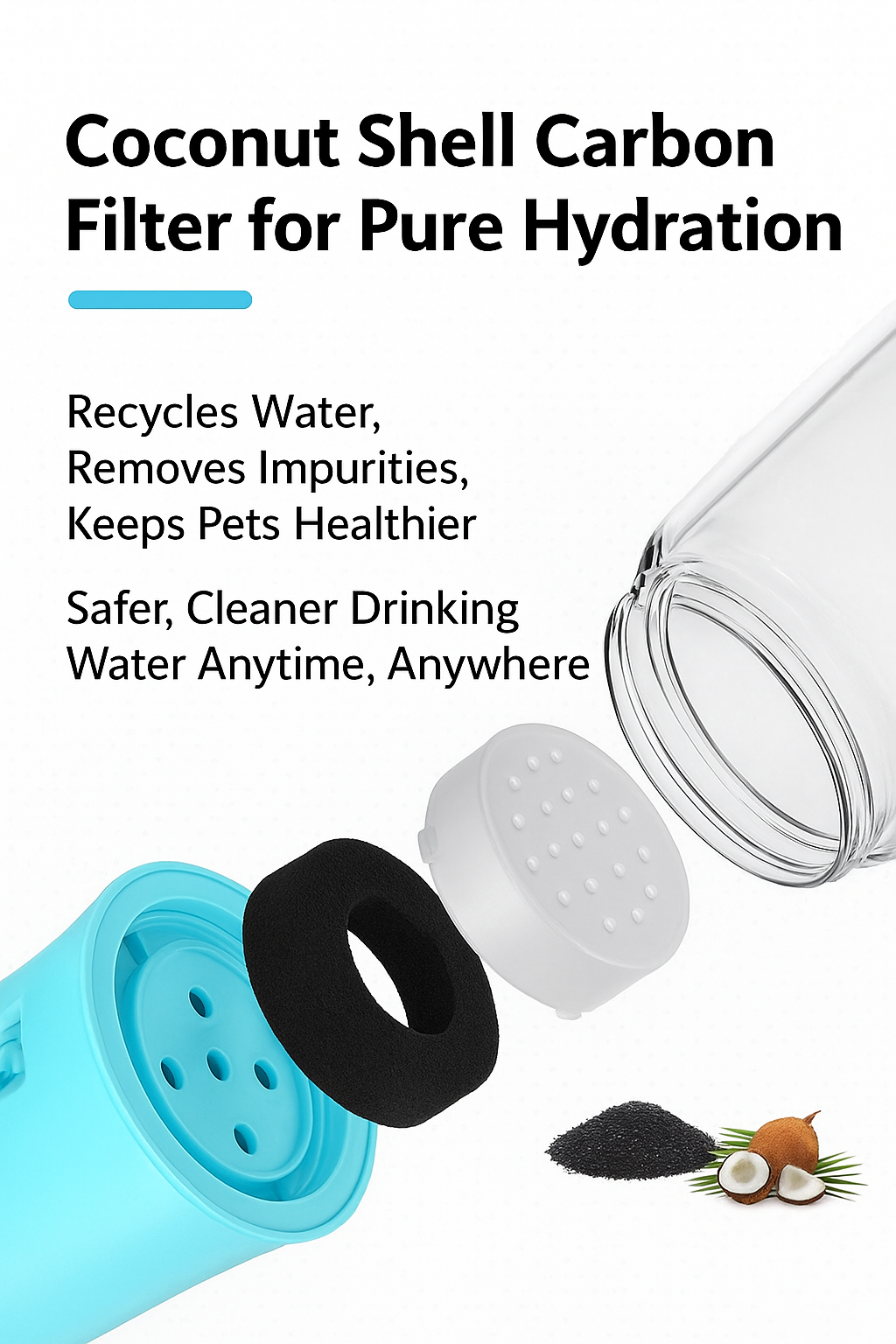 2-in-1 Pet Water Bottle with Snack Storage