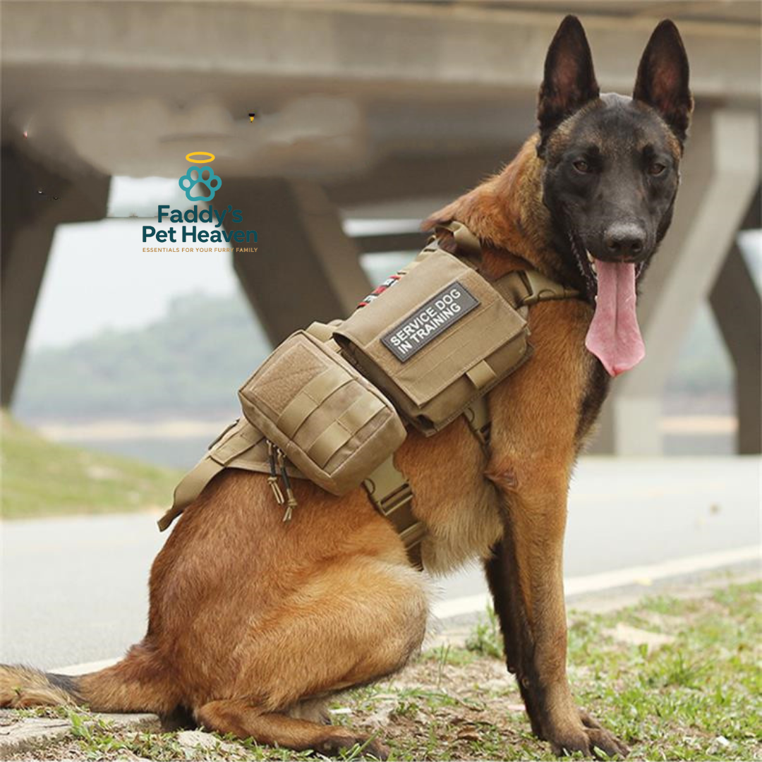 Tactical Dog Harness Vest - Heavy Duty Adjustable