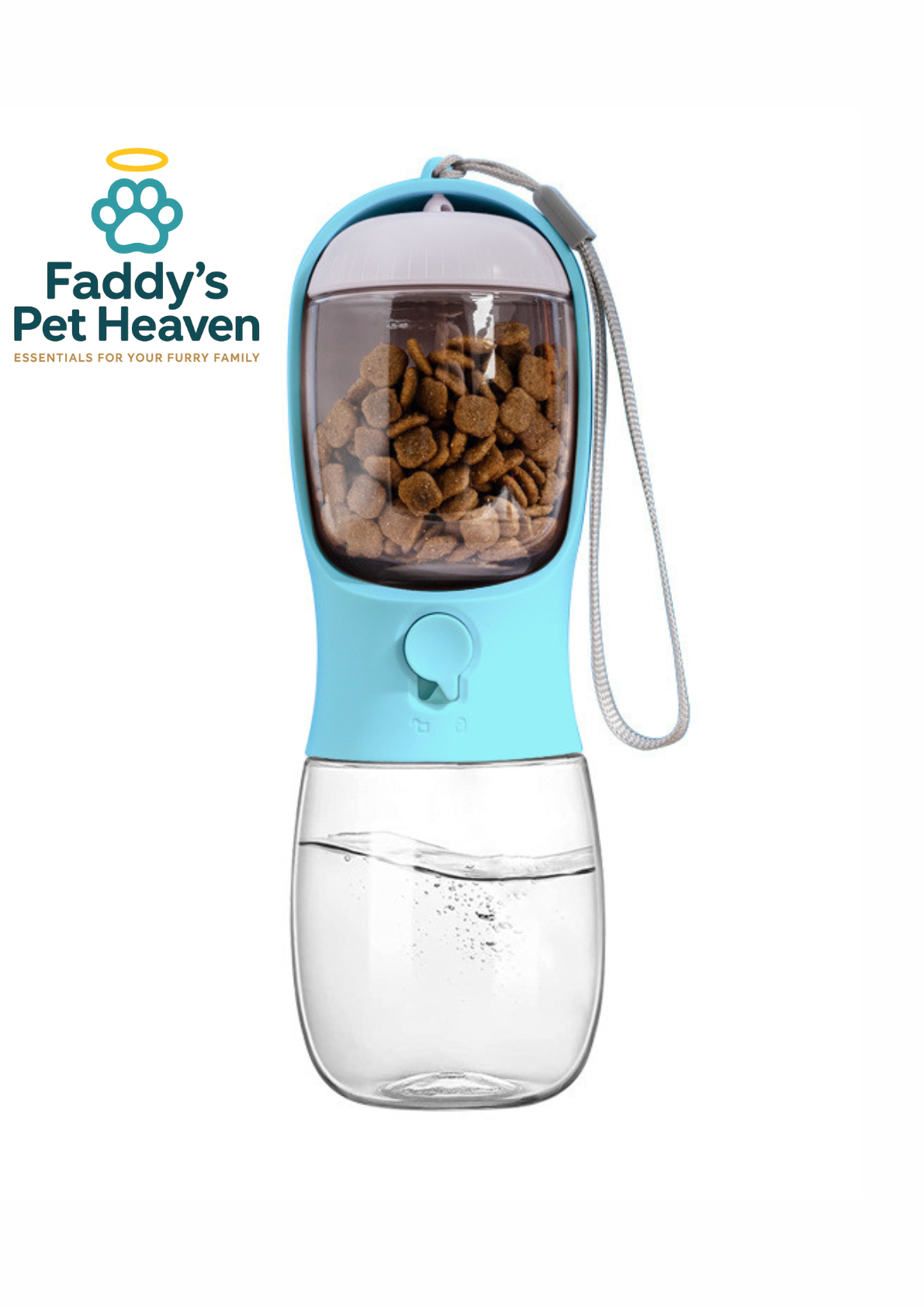 2-in-1 Pet Water Bottle with Snack Storage