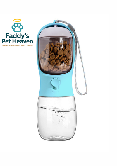 2-in-1 Pet Water Bottle with Snack Storage